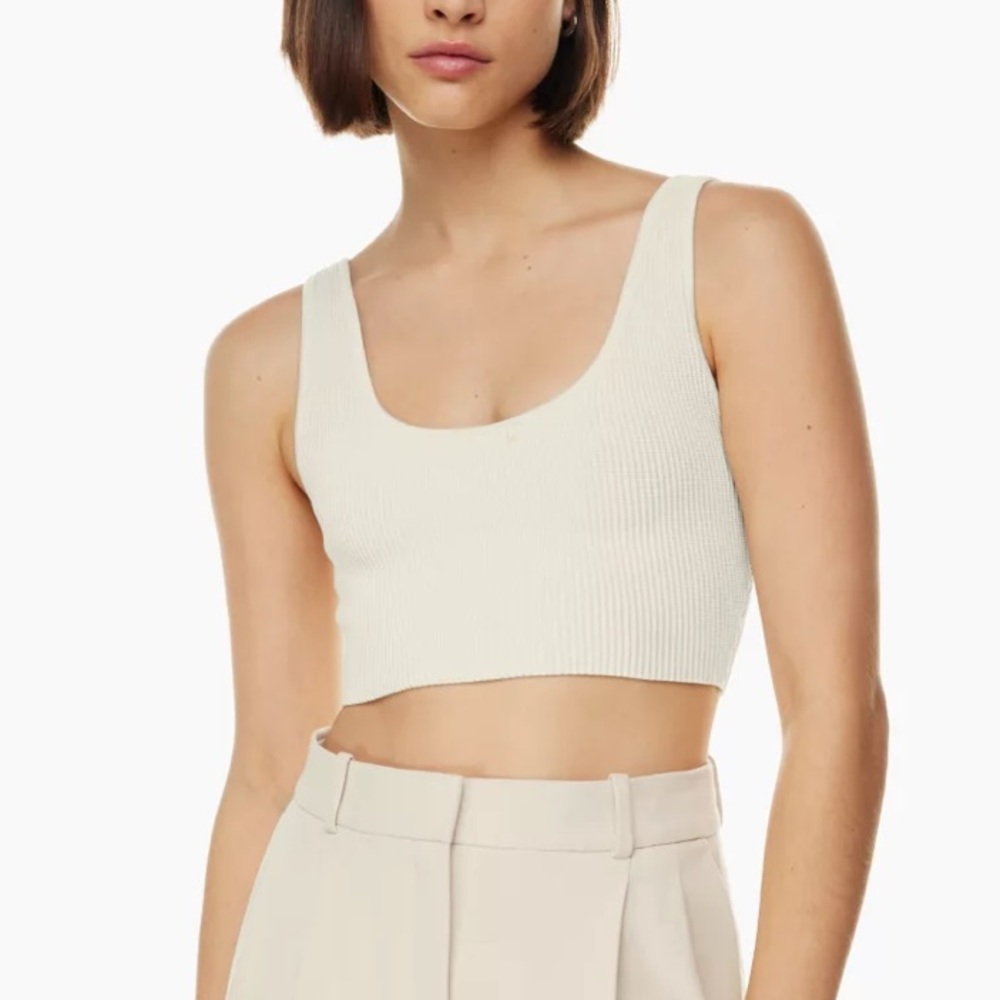 Babaton Sculpt Knit Scoopneck Cropped Tank